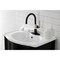 Kingston Brass KSD2236KL Single-Handle Bathroom Faucet with Push Pop-Up, Matte Black/Polished Nickel KSD2236KL - alternate 2